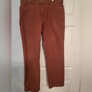 Men's Duluth Trading Flex Firehose Brown Relaxed Fit Five Pocket Pants 40 X 34